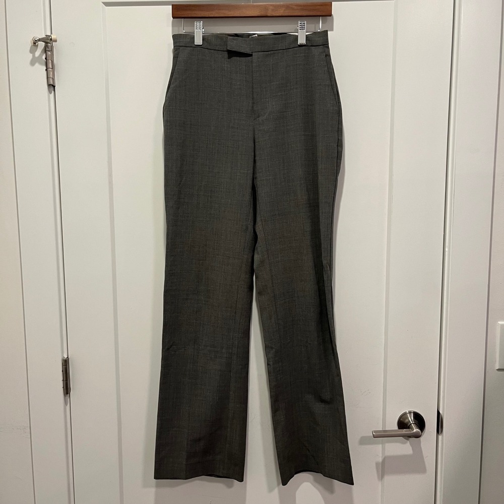 Club Monaco Womens Gray Wool Blend Straight Leg Dress Pants Trousers Size 6